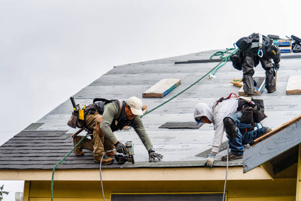 Professional Gutter Installation technician working in Falmouth, MA